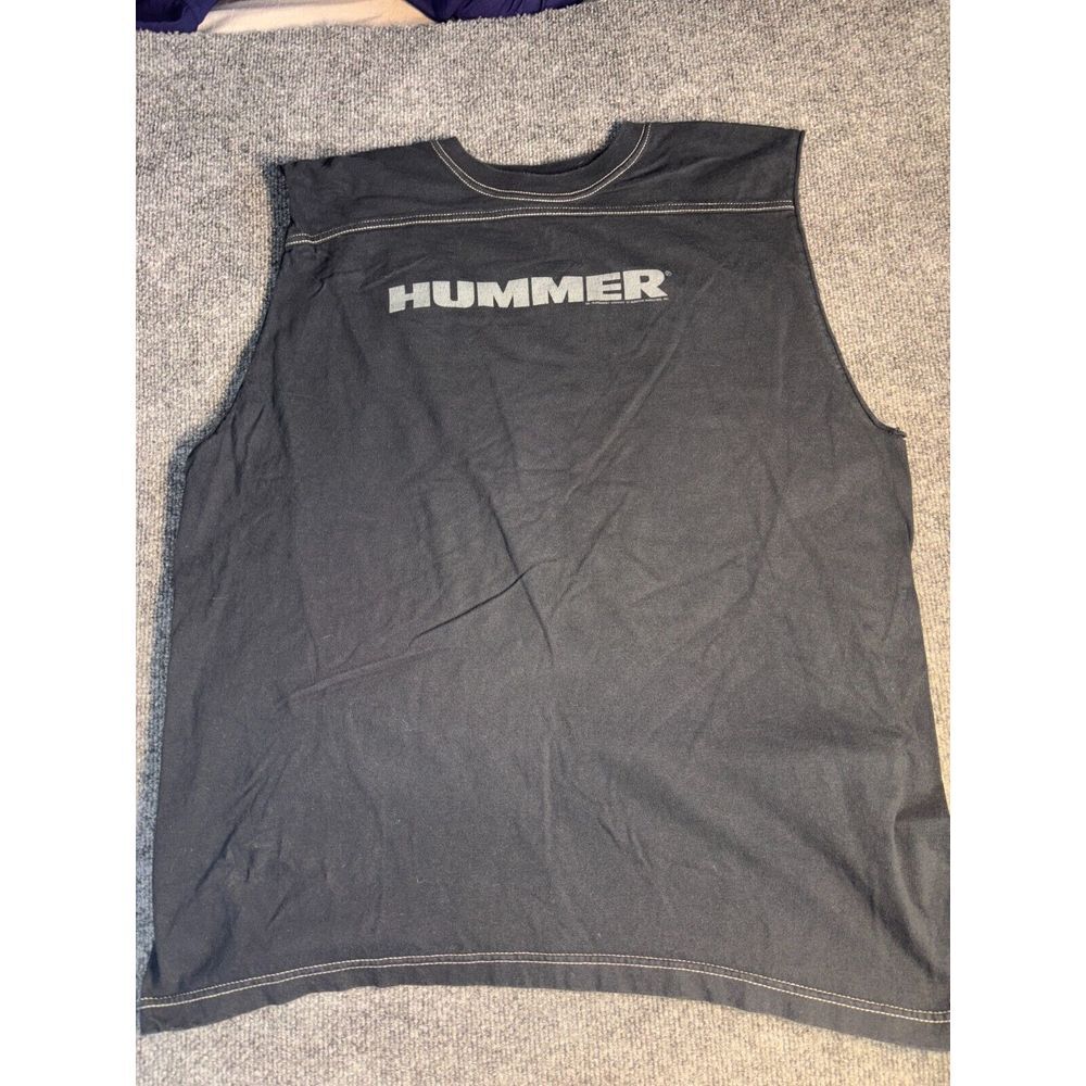 Camp David Tank Top Mens XL Black Solid Hummer Sleeveless Crew Neck Pullover‎
